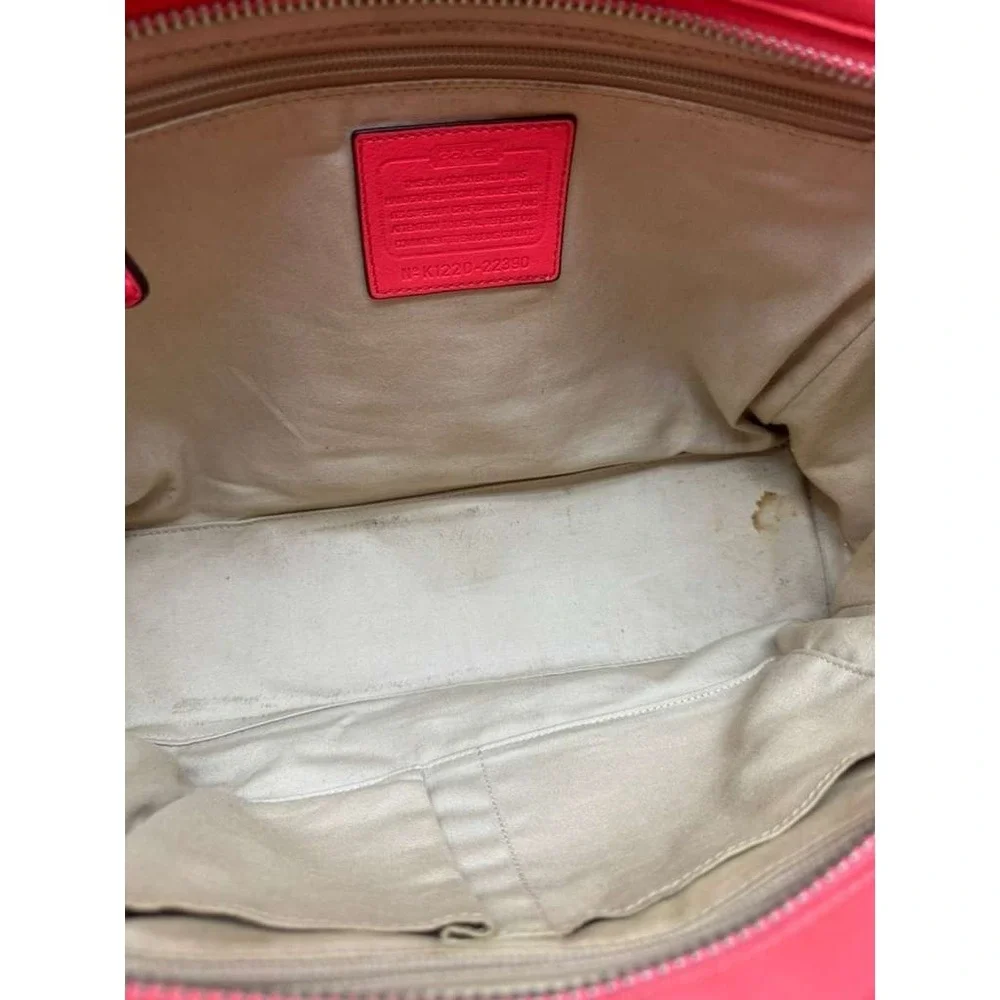 Coach Restored Legacy Perforated Leather Candace Carryall Tote Bag Coral 22390 - Picture 10 of 14